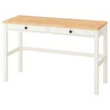 HEMNES desk with 2 drawers, white stain/light brown, 120x47 cm - IKEA ...