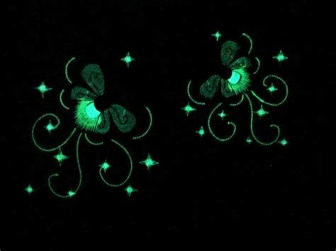 Firefly / Glow in the dark special designed machine embroidery INSTANT DOWNLOAD