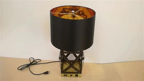 Antique Bedside Lamp With Usb Port And Power Outlet/custom Made Wrought Iron Hotel Lamp - Buy ...