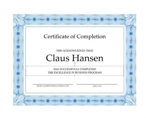 Powerpoint Award Certificate Template (4) - TEMPLATES EXAMPLE ...