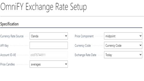 XE and Oanda Exchange Rates Dynamics Business Central