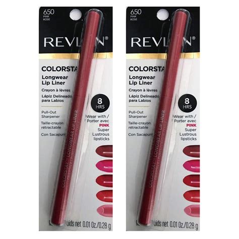 Pack of 2 Revlon Colorstay Longwear Lip Liner, Pink (650) - Walmart.com ...