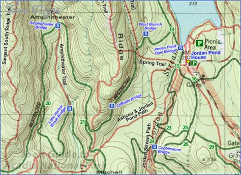 Acadia National Park Hiking Map - ToursMaps.com