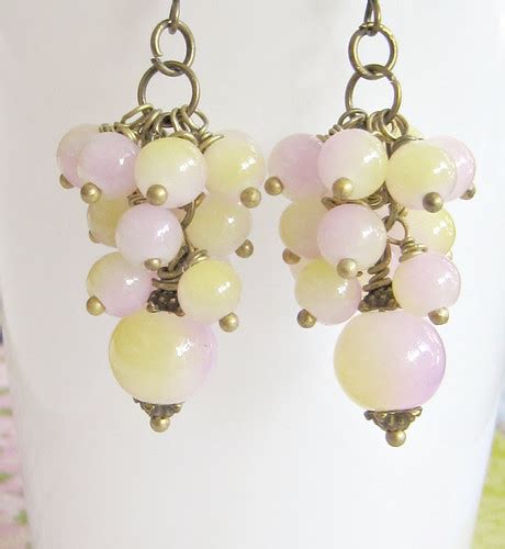 Handmade pink cluster earrings | www.etsy.com/shop/romanticc… | Flickr