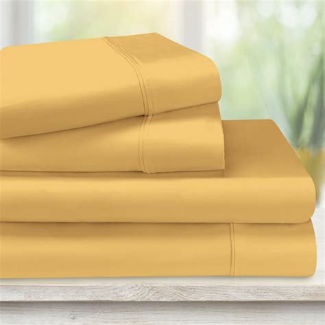 1200 Thread Count Egyptian Cotton Sheets & Pillowcases, 4-Piece Sheet Set by Impressions - Full ...