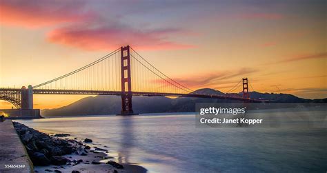 Golden Gate Sunset High-Res Stock Photo - Getty Images