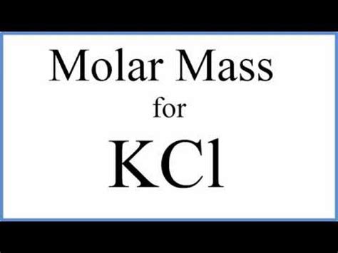 Potassium molar mass - faspen