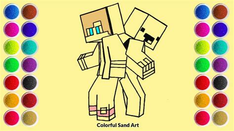 Sand Painting Art Mikey And Jj Minecraft How To Draw Youtube | Hot Sex Picture