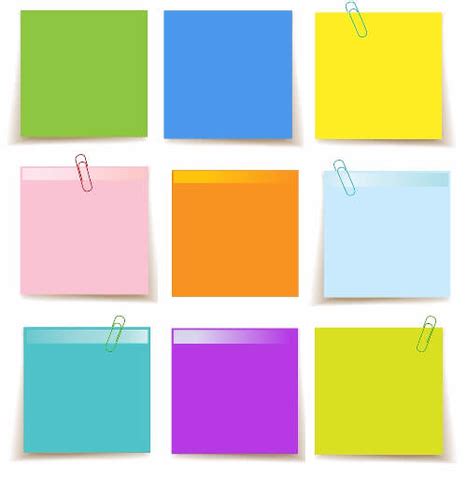 Set of Sticky Notes Template | Free Printable Papercraft Templates