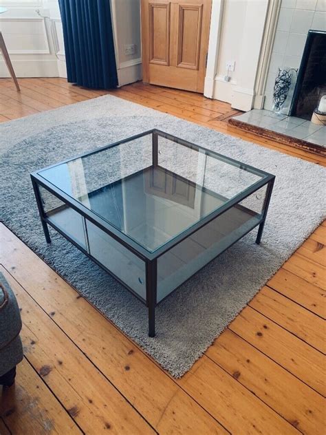 Ikea Sammanhang Glass/Steel Grey Square Coffee Table | in Stockbridge, Edinburgh | Gumtree