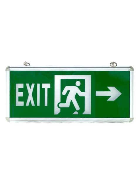 LED Emergency Exit Light Hanging Clear PMMA Boards with Green LED ...