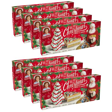 Little Debbie XMAS Tree Cakes, 40 Individually Wrapped Vanilla Snacks, 8 Boxes - Walmart.com