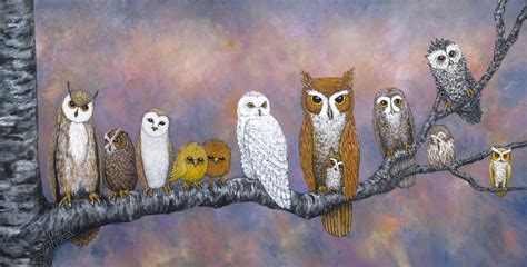 The Owls of Parliament - Owl's Flight Art by Theresa Stahl