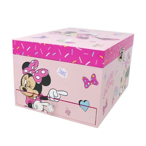 a pink box with minnie mouse on it