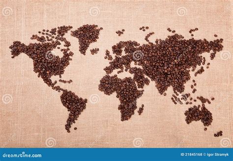 Map made of coffee stock photo. Image of background, africa - 21845168