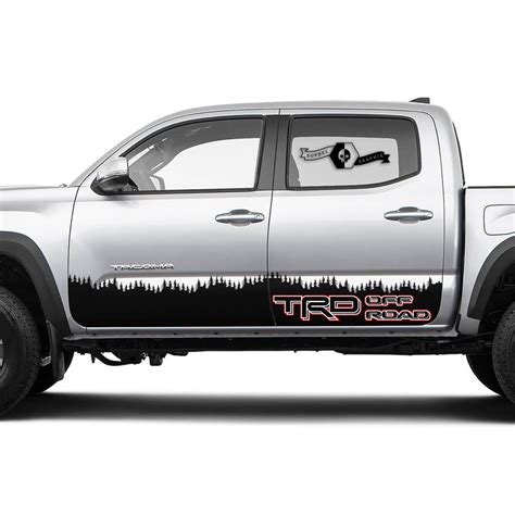 TRD Off Road Rocker Panel Mountain Vinyl Stickers TOYOTA Decals ...