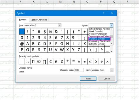 Several ways to insert EURO SYMBOL in EXCEL with Examples