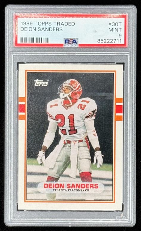 Deion Sanders 1989 Topps Traded #30T RC (PSA 9) | Pristine Auction