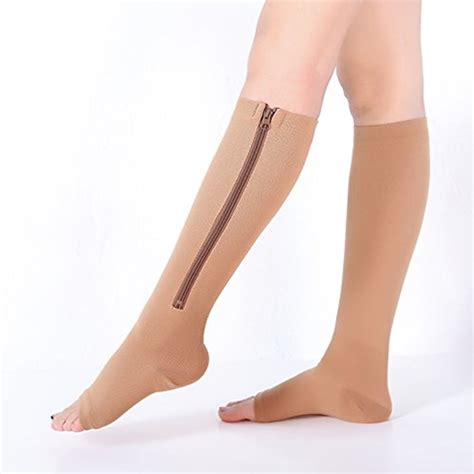 Zip Sox Socks,Medical Compression Stockings with Open Toe for Men ...