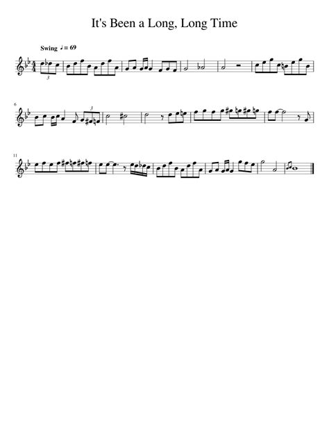 It's Been a Long, Long Time Trumpet in 2022 | Clarinet sheet music ...