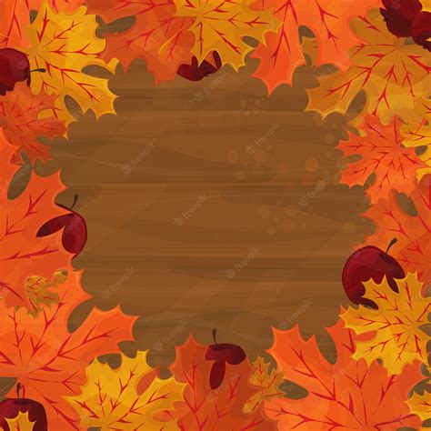 Premium Vector | Frame with autumn colorful leaves. vector illustration.