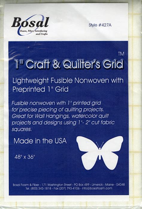 Quilter's Grid 1in Fusible Interfacing – Quilting Books Patterns and Notions