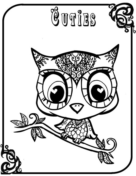 baby owls Colouring Pages