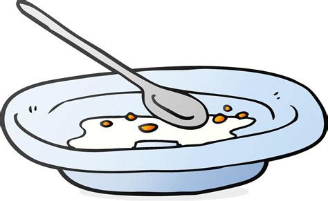 cartoon empty cereal bowl 12297593 Vector Art at Vecteezy