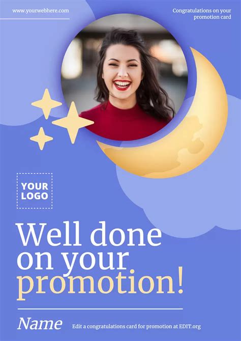 Congratulations on your Promotion Card Templates