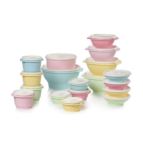 Tupperware Heritage Collection 36 Piece Food Storage Container Set in Vintage Colors- Dishwasher ...