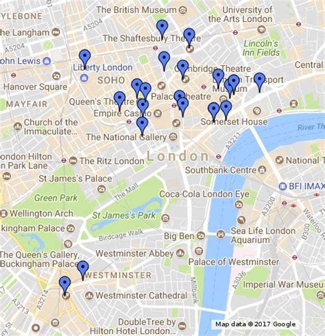 Map of West End Theatre District - London | Theater district london, West end theatres, London