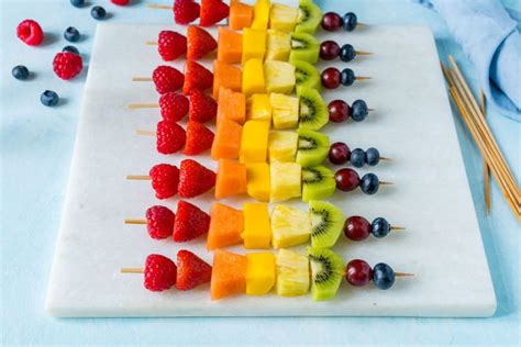 Make these Creative Rainbow Fruit Skewers for Summer Fun! | Clean Food Crush