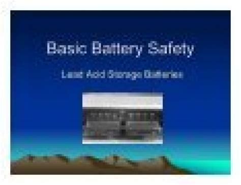 Basic Battery Safety