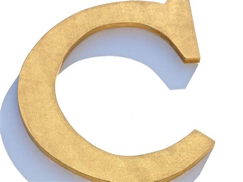 Items similar to Custom Wood Gold Letter C, Wall Decor Letters, Chic Decor Initials ...