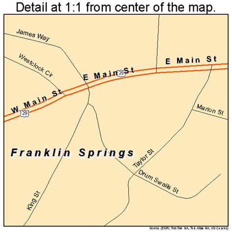 Franklin Springs Georgia Street Map 1331320