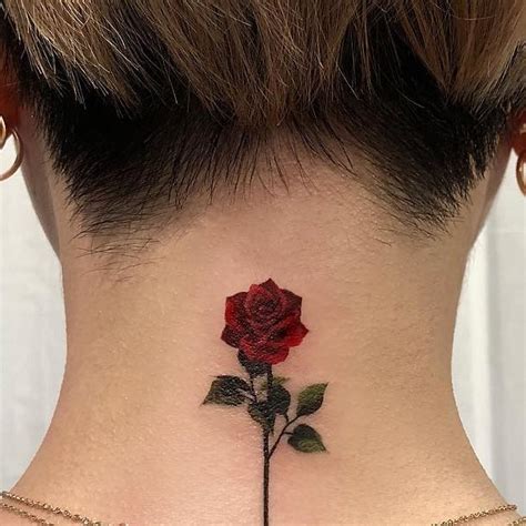 Back Of Neck Flower Tattoos For Females | Best Flower Site