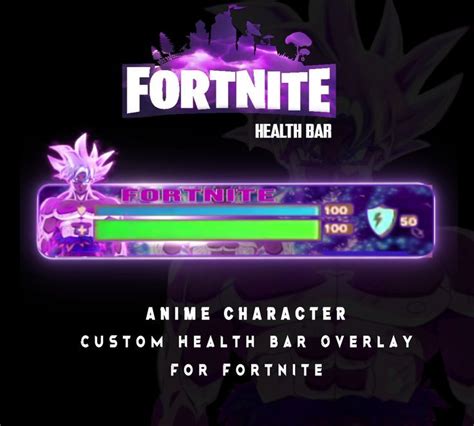 Fortnite animated health bar overlays - Anime Character Goku Fortnite health bar