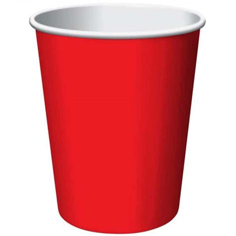 Red Paper Cups 270ml - Pack of 14 | Partyrama