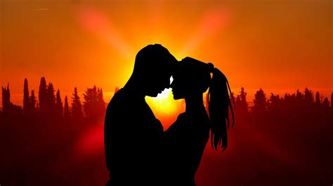 1920x1080 Sunset Couple Love Silhouette 5k Laptop Full HD 1080P HD 4k Wallpapers, Images ...