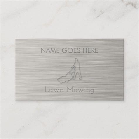 "Steel" Lawn Mowing Business Cards | Zazzle