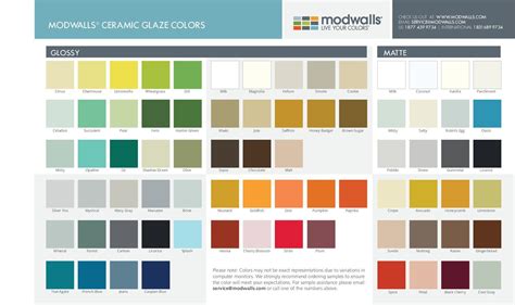 Ceramic Floor Tile Color Chart