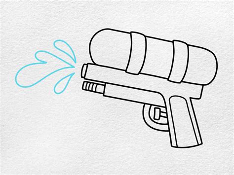 How to Draw a Water Gun - HelloArtsy