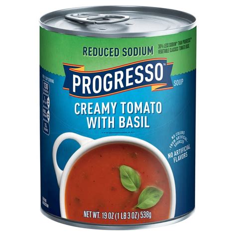 Progresso Low Sodium Creamy Tomato Basil Soup - 19oz in 2021 | Creamy ...