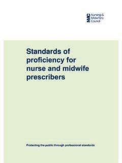 NMC Standards Proficiency Nurse and Midwife Prescribers / nmc-standards ...