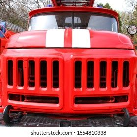 Fire Truck Front View Closeup Stock Photo 1554810338 | Shutterstock