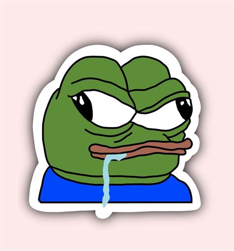 Pepe Frog Sticker Pepe the Frog Meme Sticker Twitch Emote 2.5 X 2.5 ...