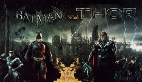 Batman VS Thor: Version 2 Wallpaper by Theincrediblejake on DeviantArt