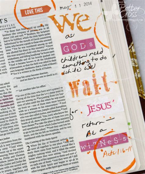 Triple the Scraps: Journaling {Bible} Acts 1:6-11