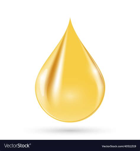 Oil drop isolated on white background Royalty Free Vector