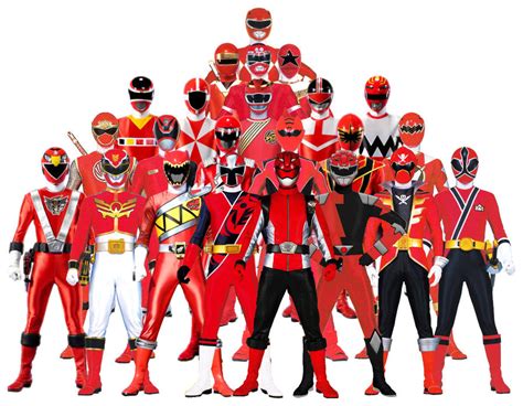 All Red Power Rangers by RedGalaxy93 on DeviantArt